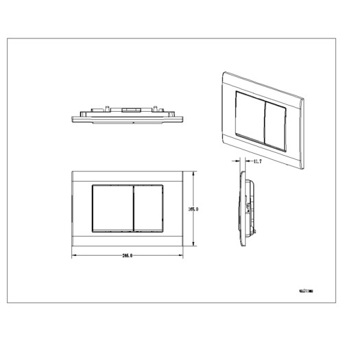 Фото 101.WW.1 BURKE клавиша смыва тип 01 белый глянец/белый глянец [101.WW.1]